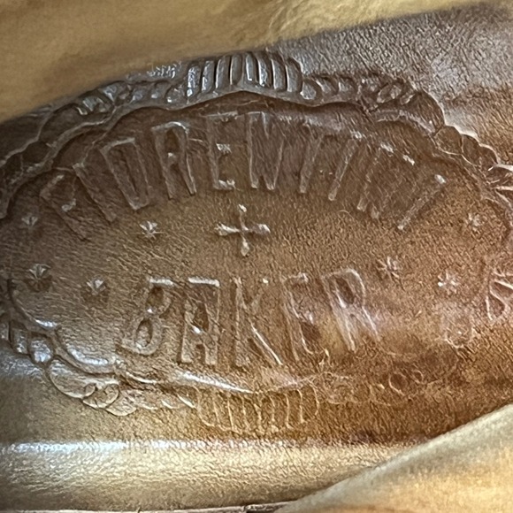 Fiorentini Baker Ankle Heel Boots Side Zip Brown Leather Italy Womens 8 EU 38.5 - Picture 7 of 10